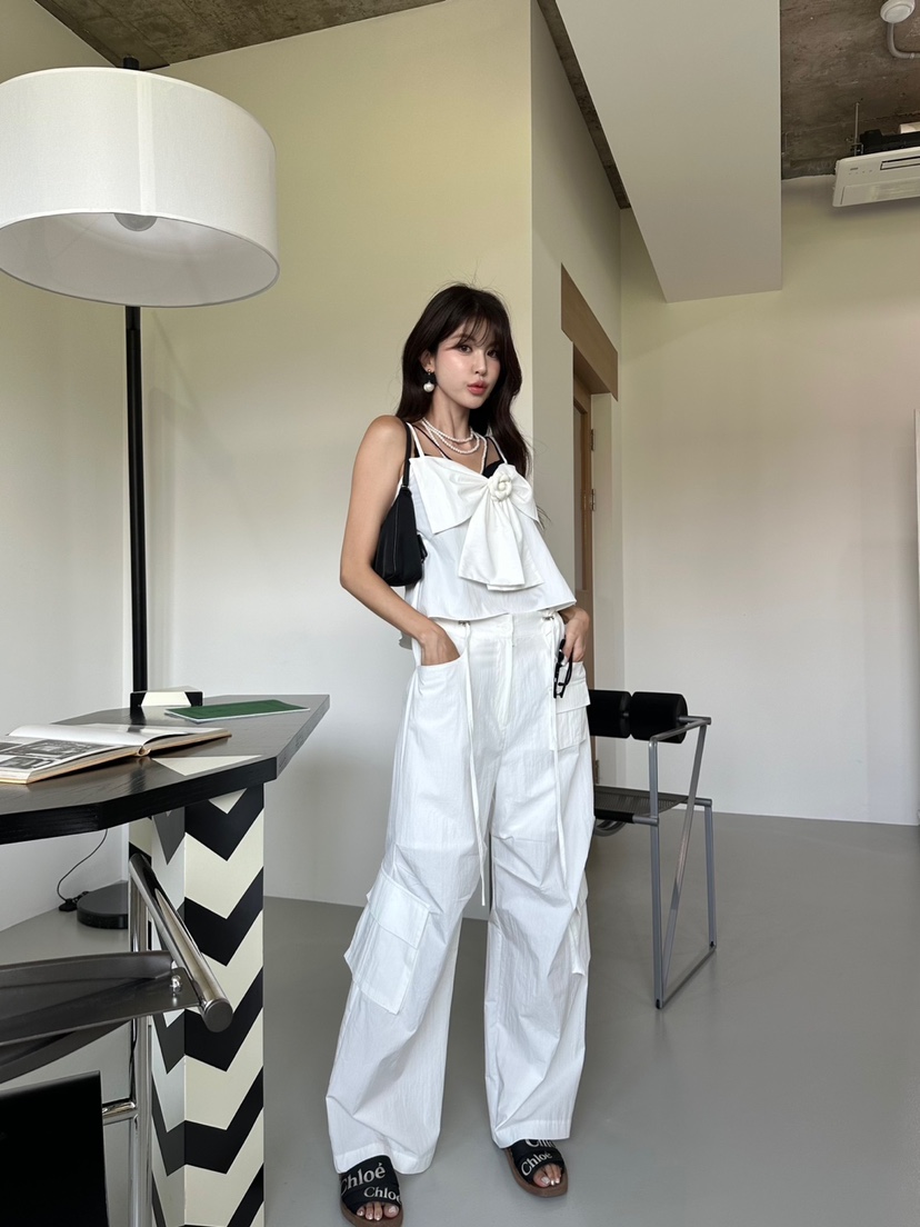 BANI BLUBH韓國直郵東大門代購女裝新款推薦熱賣休閑褲口袋BANI BLUSH休閑褲