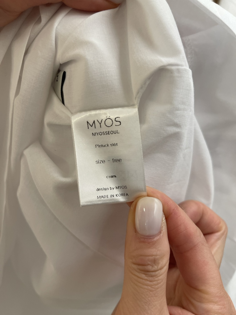 MYOS韓國直郵東大門實拍女裝新品推薦人氣24春夏短裙褶皺MYOS短裙