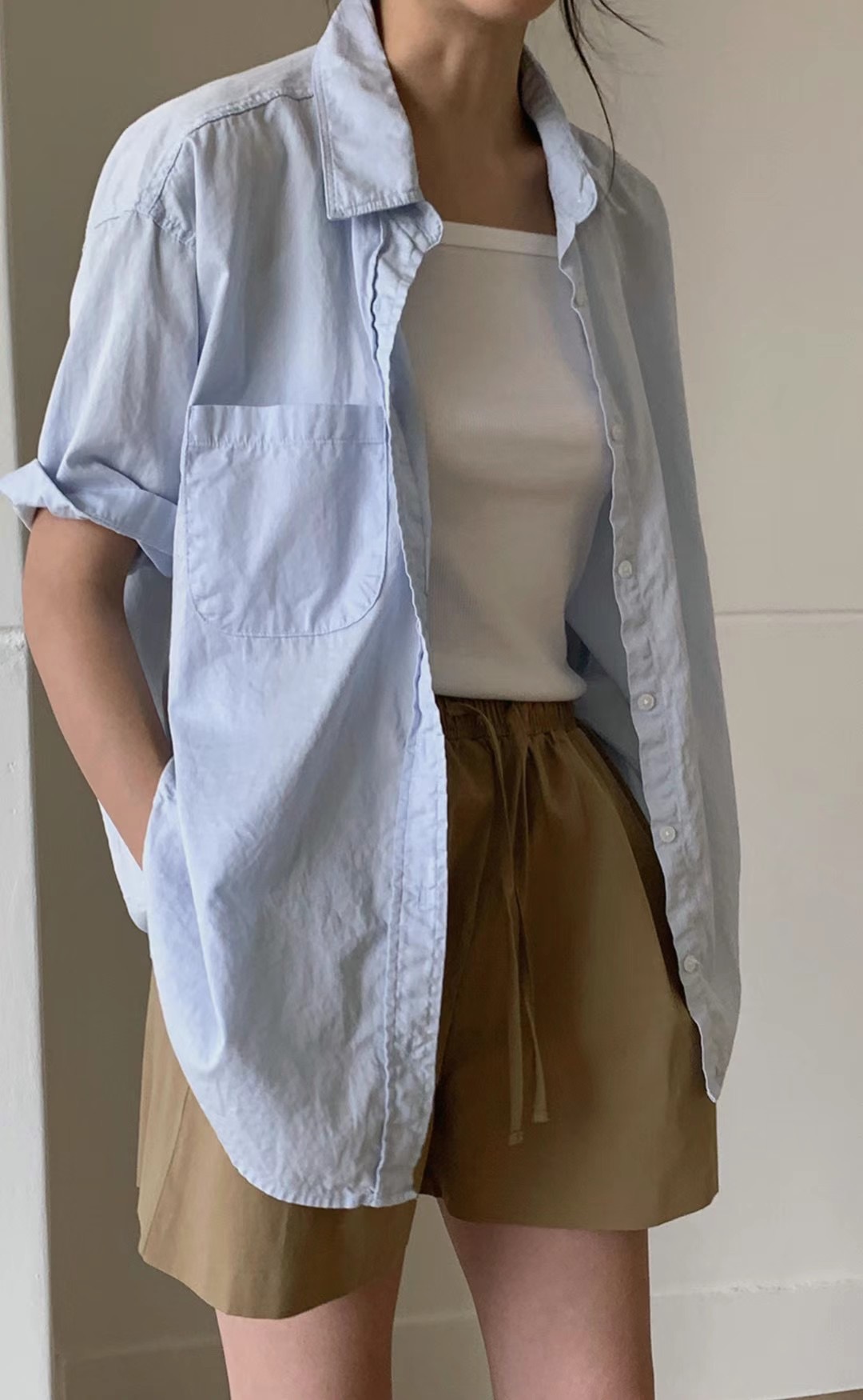 COIN直郵韓國代購女裝新品職業人氣時尚熱賣24春夏襯衫蕾絲衫COIN襯衫/蕾絲衫