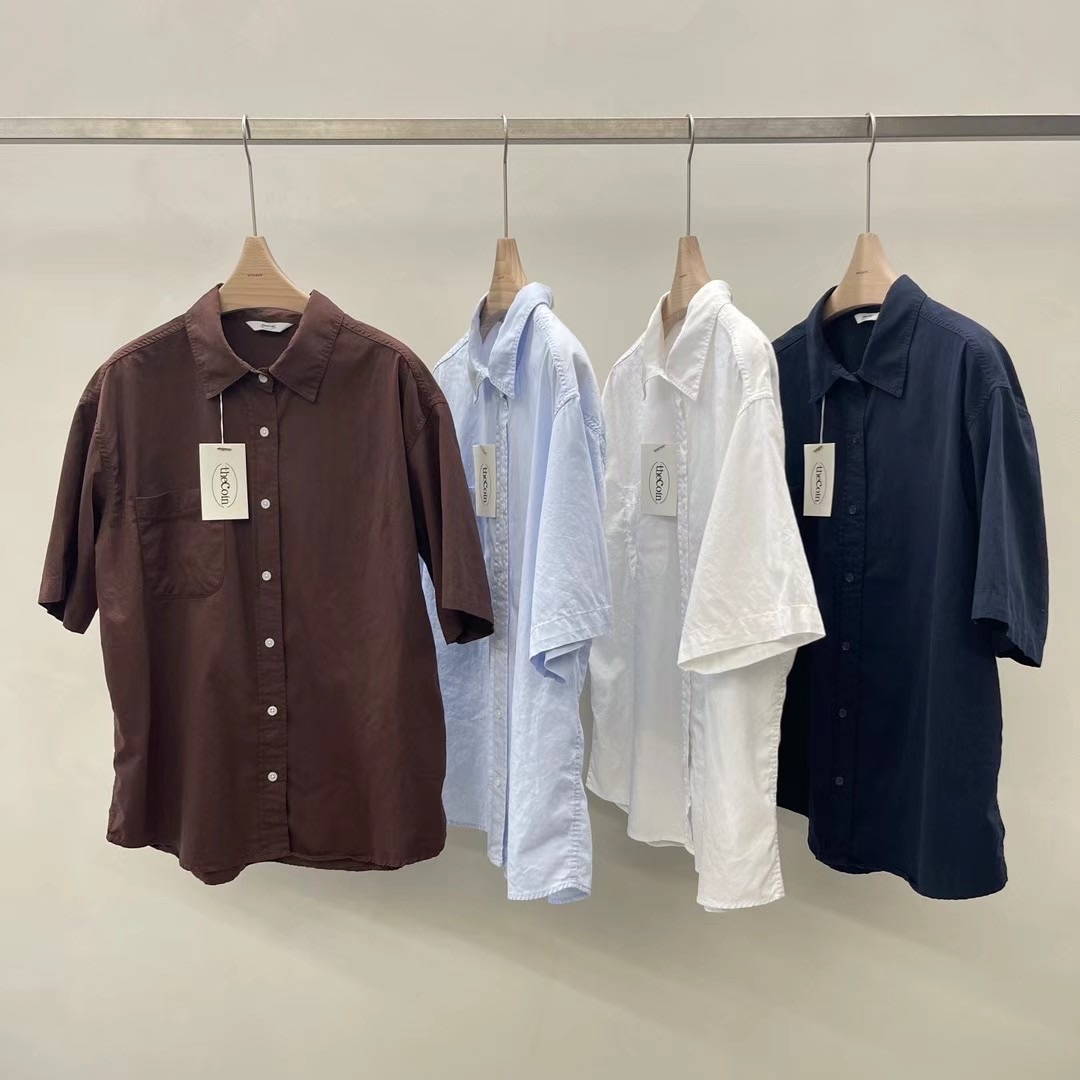 COIN直郵韓國代購女裝新品職業人氣時尚熱賣24春夏襯衫蕾絲衫COIN襯衫/蕾絲衫圖色3左三色