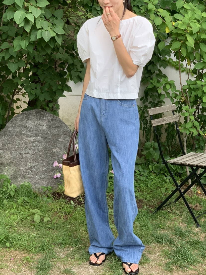 MOVENNE韓國直郵東大門實拍女裝新款24春夏職業牛仔褲牛仔布MOVENNE牛仔褲