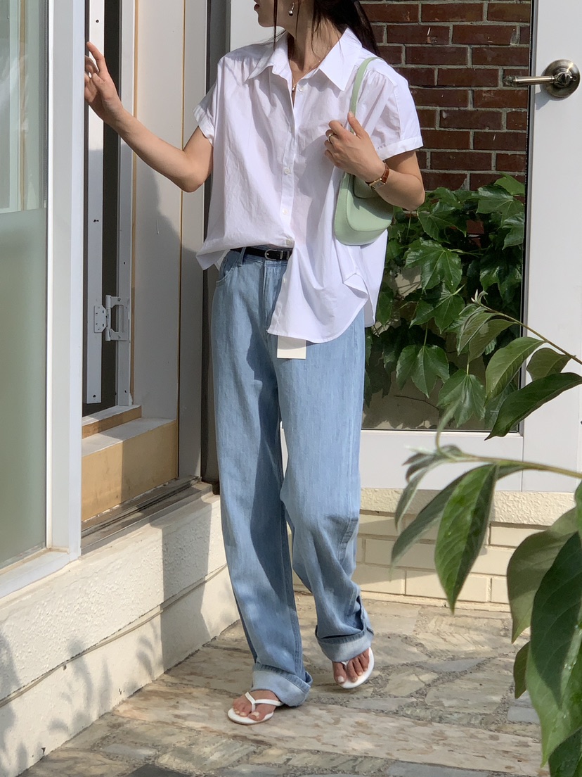 MOVENNE韓國直郵東大門實拍女裝新款24春夏職業牛仔褲牛仔布MOVENNE牛仔褲