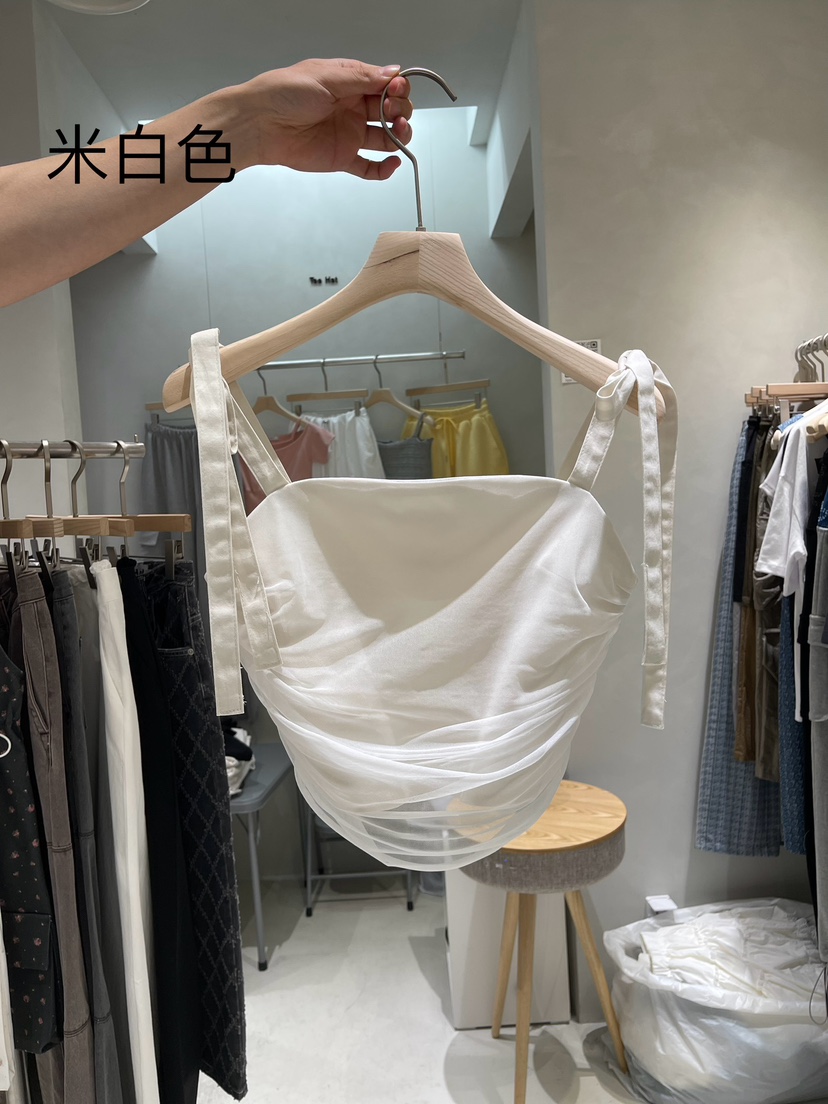 TOO HOT韓國直郵東大門代購女裝新品推薦24春夏吊帶背心蕾絲TOO HOT吊帶/背心圖色1