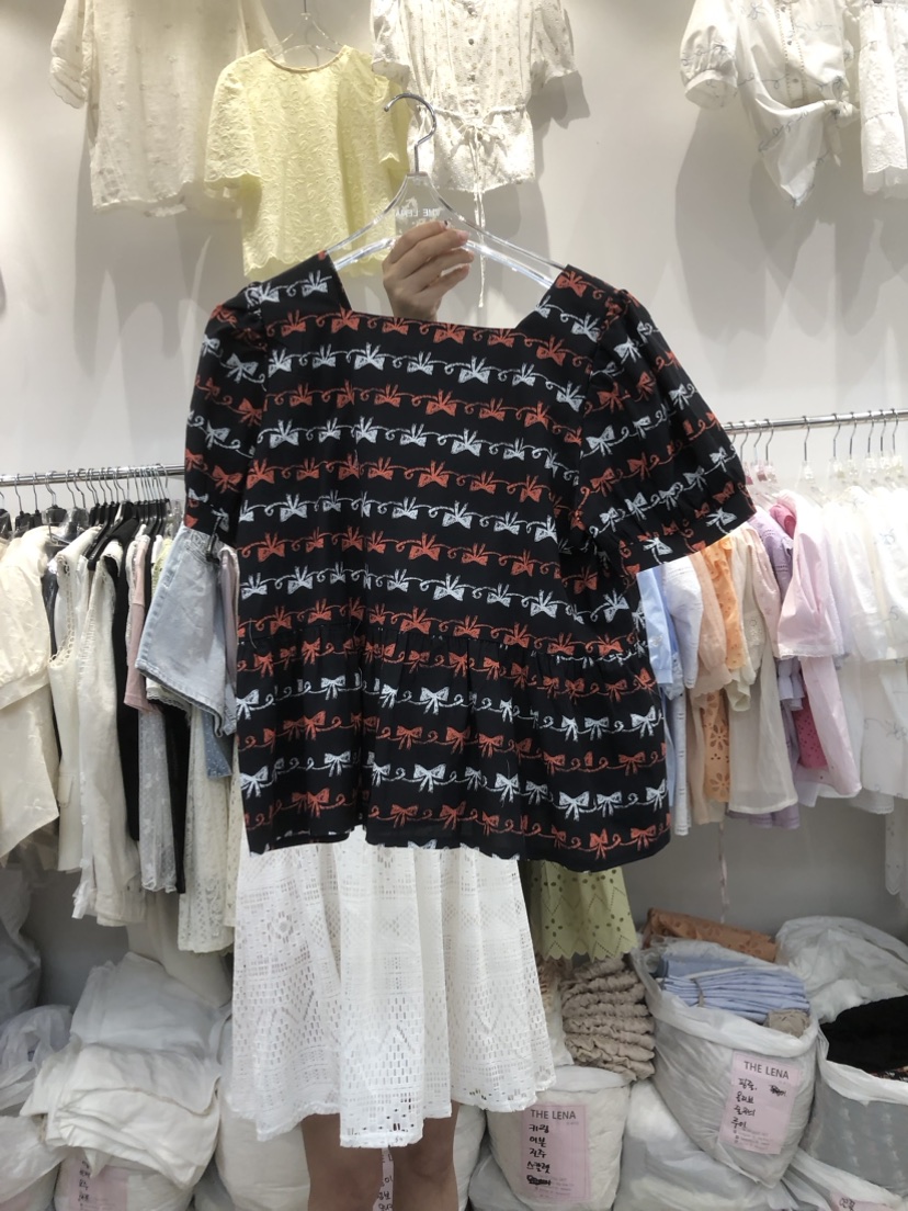 THE LENA韓國直郵東大門實拍女裝新款職業推薦時尚襯衫蕾絲衫NWEOL襯衫/蕾絲衫