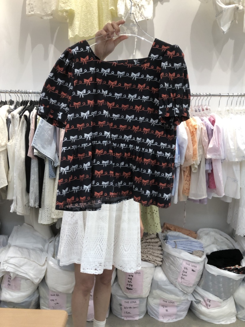 THE LENA韓國直郵東大門實拍女裝新款職業推薦時尚襯衫蕾絲衫NWEOL襯衫/蕾絲衫圖色1