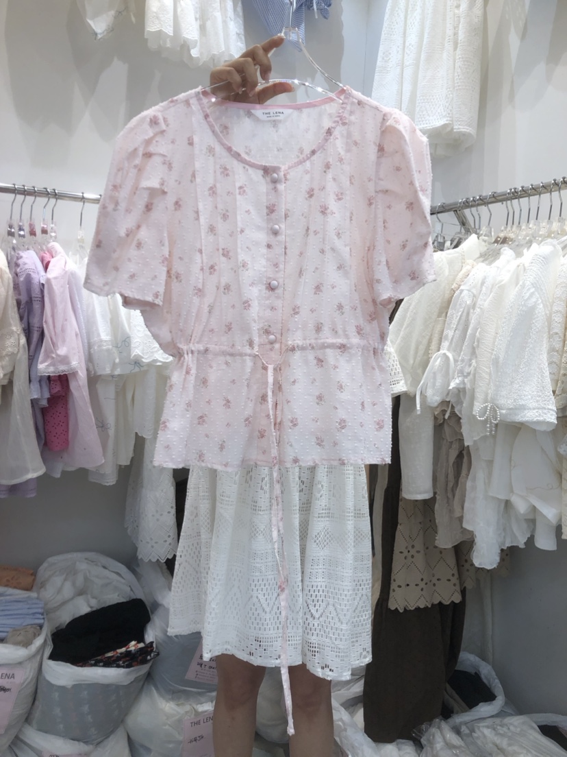 THE LENA韓國直郵女裝新品24春夏推薦休閑熱賣襯衫蕾絲衫NWEOL襯衫/蕾絲衫圖色1