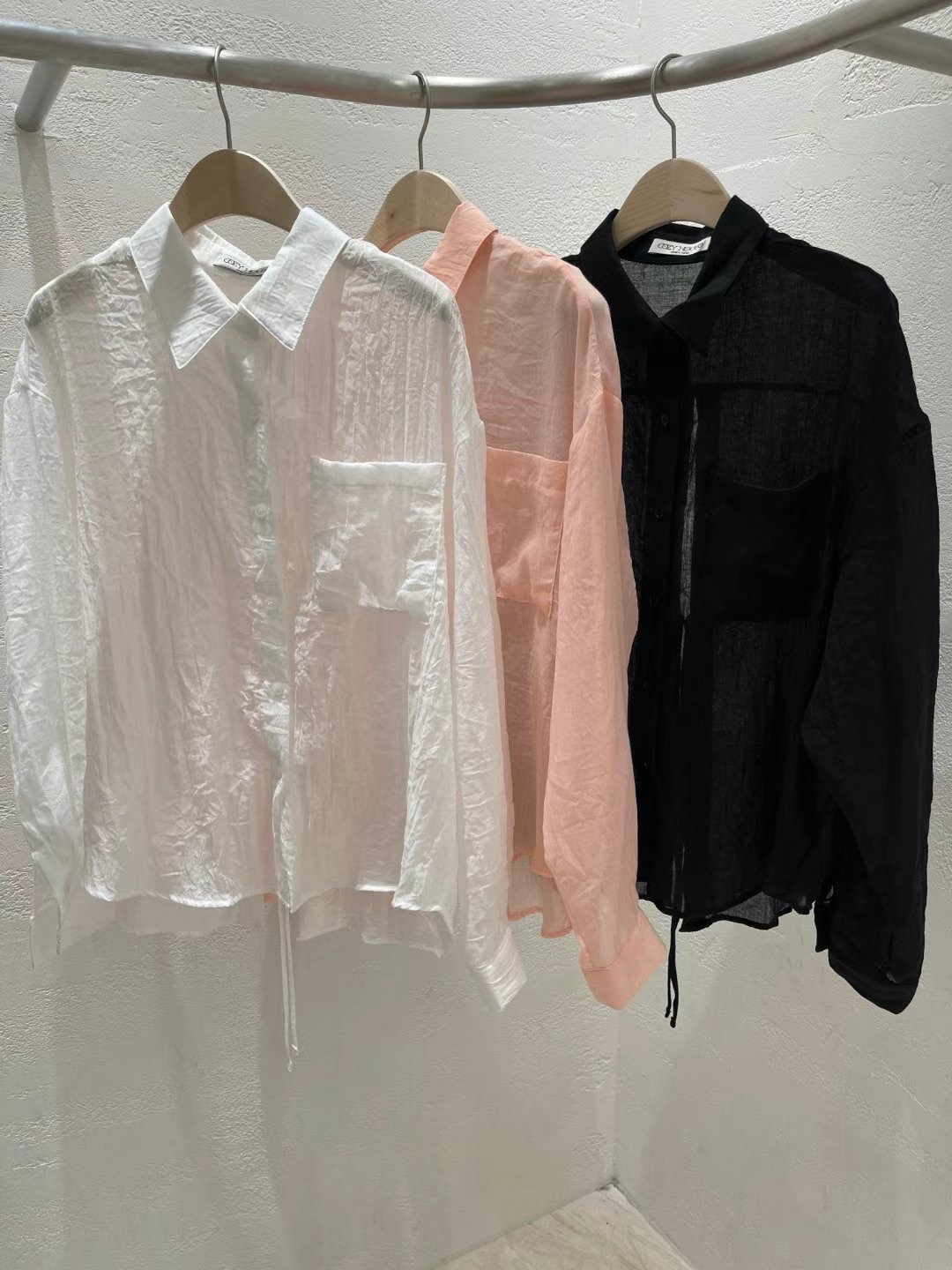 COZYHOUSE韓國直郵東大門代購女裝新品24春夏時尚襯衫蕾絲衫SOUL DRESS襯衫/蕾絲衫圖色2左一色