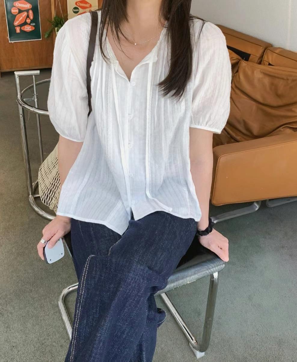 GAMGAK韓國直郵女裝新品熱賣休閑真品推薦人氣24春夏襯衫蕾絲衫GAMGAK襯衫/蕾絲衫圖色3
