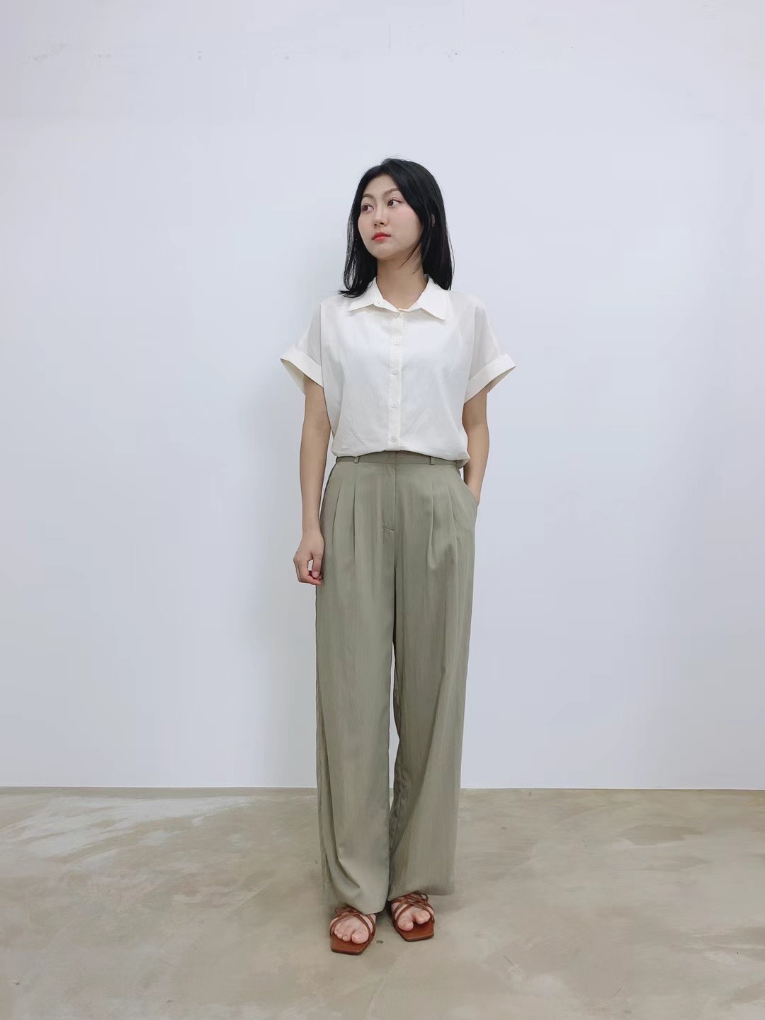 VOLANT直郵韓國代購女士新款時尚職業推薦人氣熱賣襯衫蕾絲衫POLLEN襯衫/蕾絲衫
