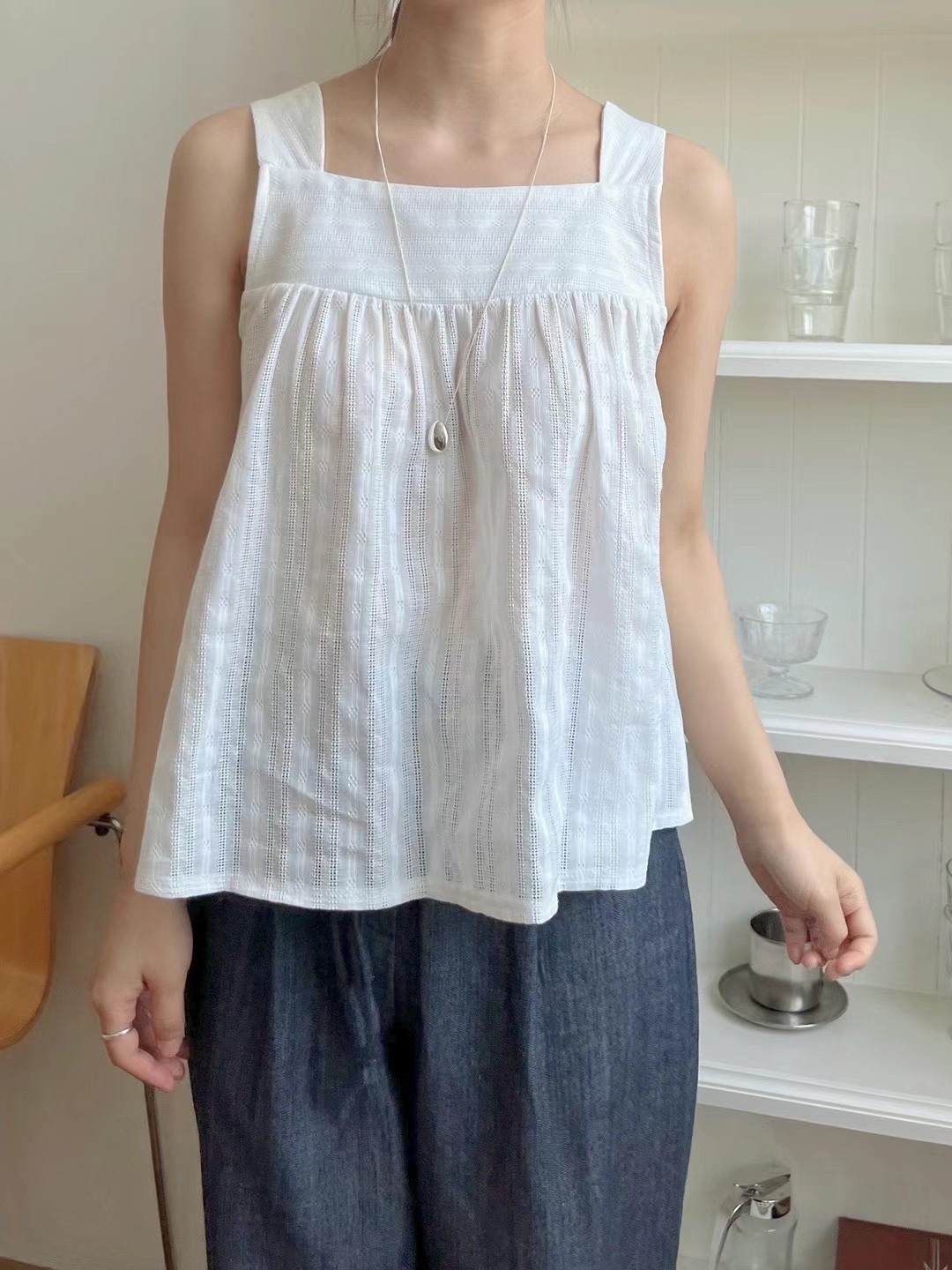 DEAR MY DEAR直郵韓國代購女裝新款24春夏職業吊帶背心DEAR MY DEAR吊帶/背心
