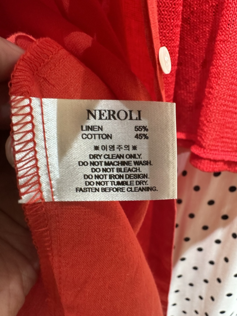 NEROLI 36韓國直郵東大門代購女裝新品24春夏襯衫蕾絲衫亞麻REPERTORY襯衫/蕾絲衫