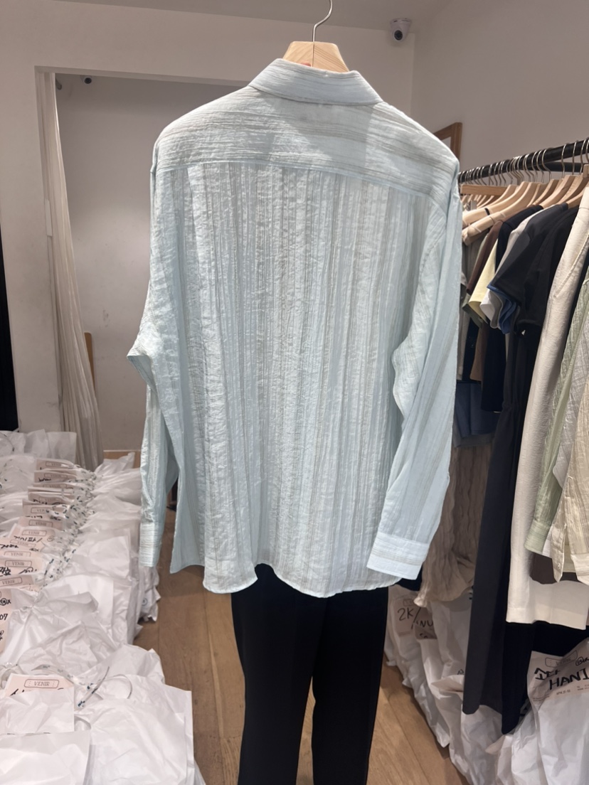 VENIR韓國直郵女裝新品人氣24春夏真品推薦休閑襯衫蕾絲衫VENIR-a襯衫/蕾絲衫