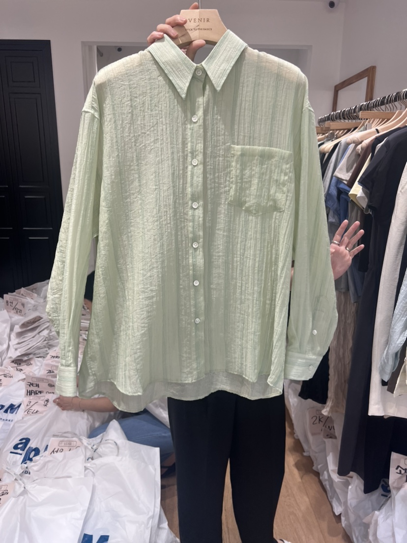 VENIR韓國直郵女裝新品人氣24春夏真品推薦休閑襯衫蕾絲衫VENIR-a襯衫/蕾絲衫圖色4