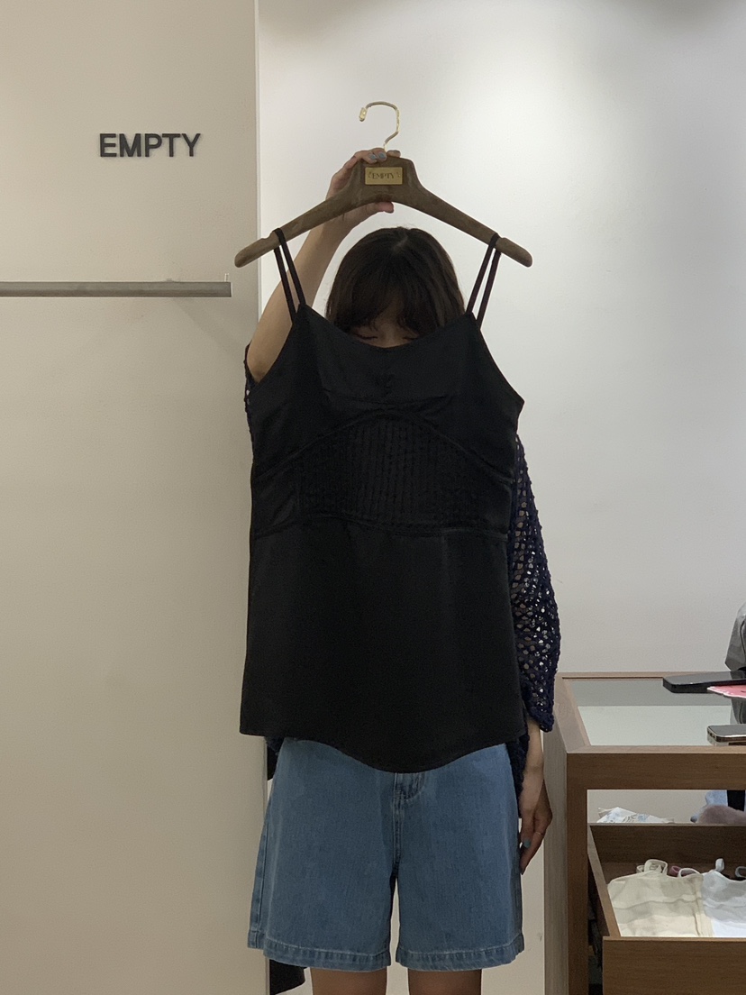 EMPTY韓國直郵女裝新品時尚熱賣24春夏職業真品人氣吊帶背心EMPTY吊帶/背心圖色3