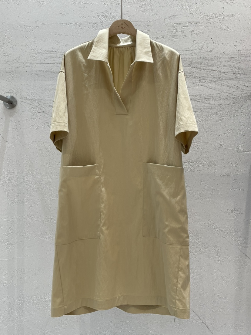 Magie韓國直郵女裝新品24春夏休閑熱賣職業人氣連衣裙口袋VI A連衣裙