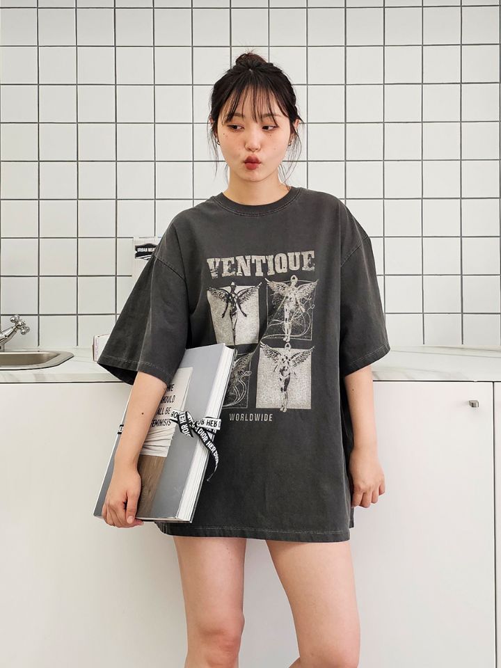 VENTIQUE直郵韓國代購女裝新品時尚人氣24春夏真品職業T恤VENTIQUE-男裝T恤