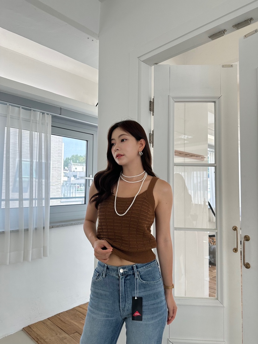 BANI BLUBH韓國直郵東大門實拍女裝新款職業吊帶背心短款針織BANI BLUSH吊帶/背心