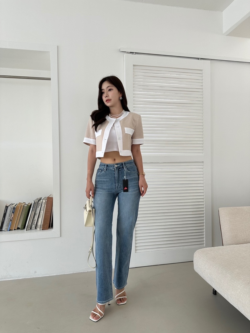 BANI BLUBH韓國直郵女裝新品真品職業熱賣時尚休閑夾克亞麻BANI BLUSH夾克