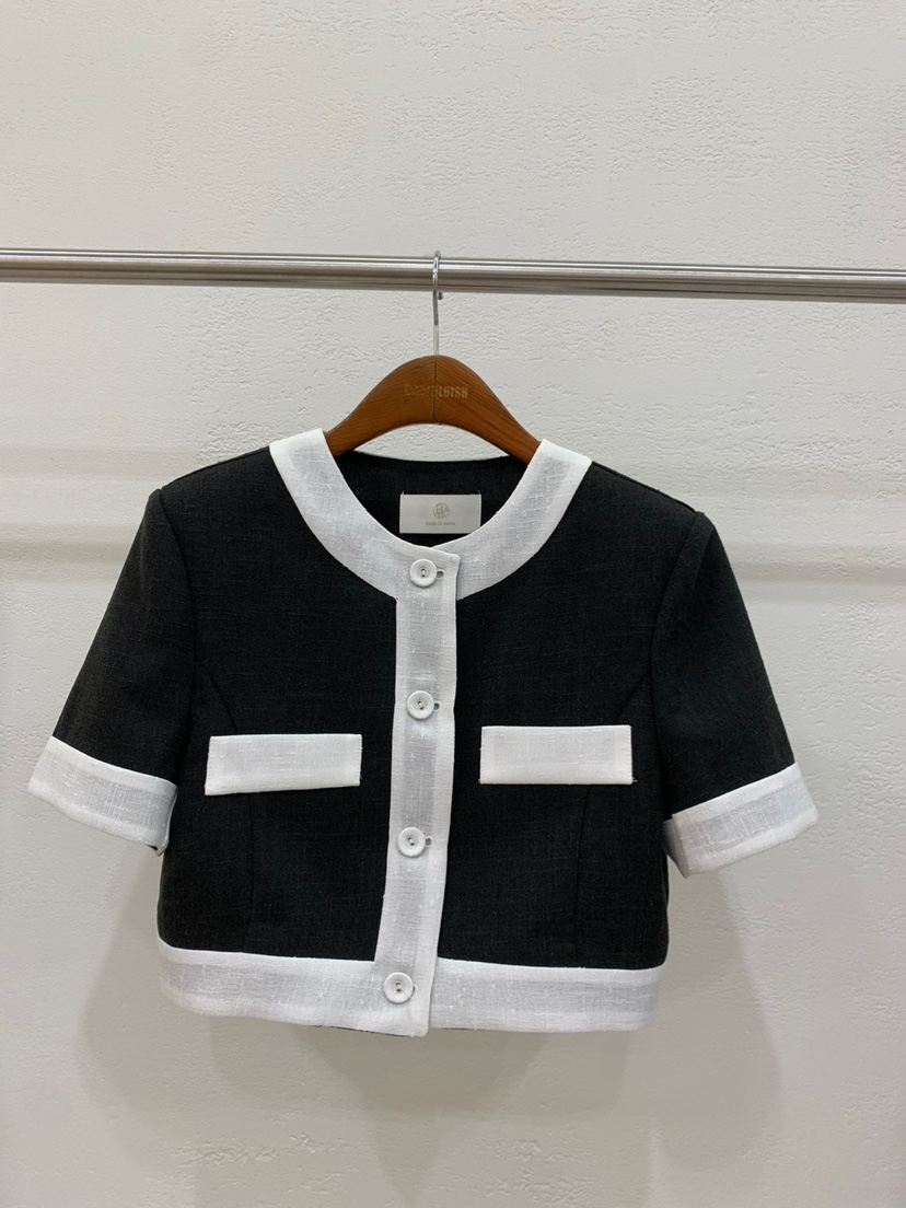 BANI BLUBH韓國直郵女裝新品真品職業熱賣時尚休閑夾克亞麻BANI BLUSH夾克圖色3