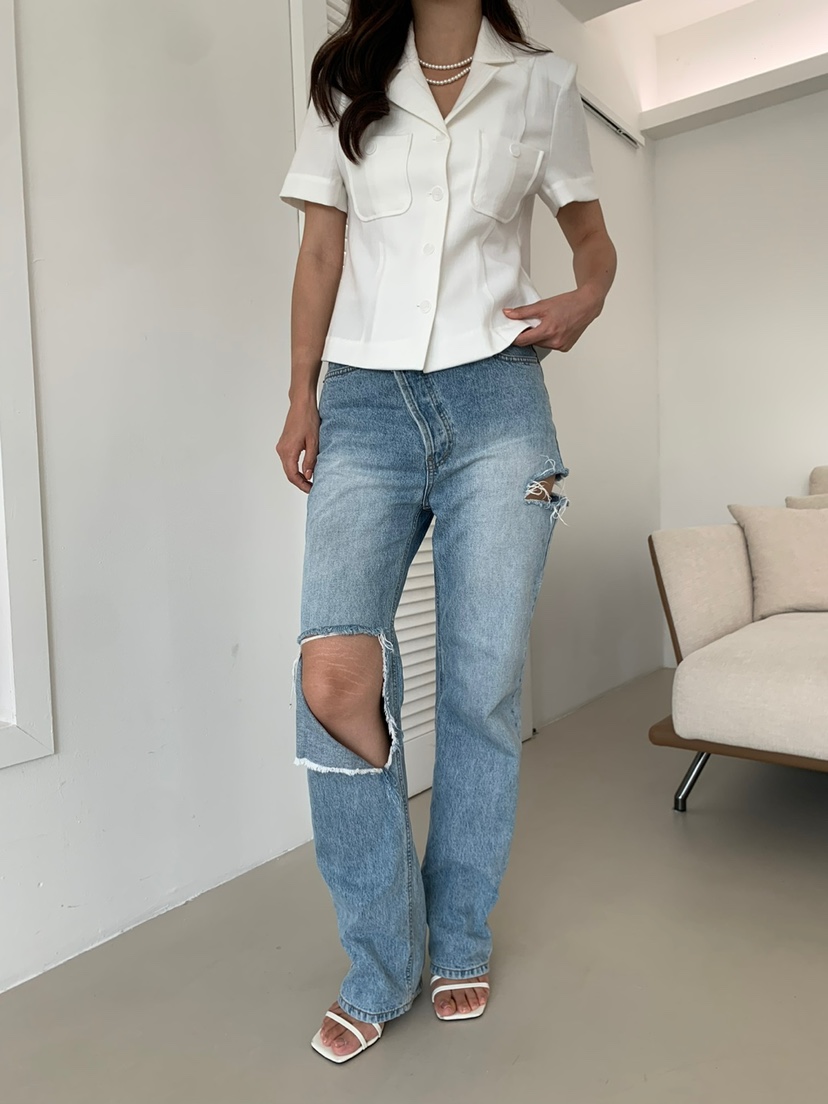 BANI BLUBH韓國直郵女裝新品熱賣休閑人氣推薦真品夾克亞麻BANI BLUSH夾克