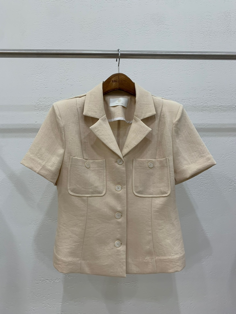 BANI BLUBH韓國直郵女裝新品熱賣休閑人氣推薦真品夾克亞麻BANI BLUSH夾克圖色2