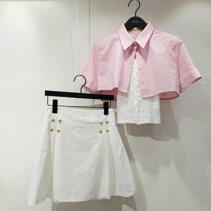 WON韓國直郵東大門代購女裝新品休閑推薦熱賣時尚襯衫蕾絲衫WON襯衫/蕾絲衫