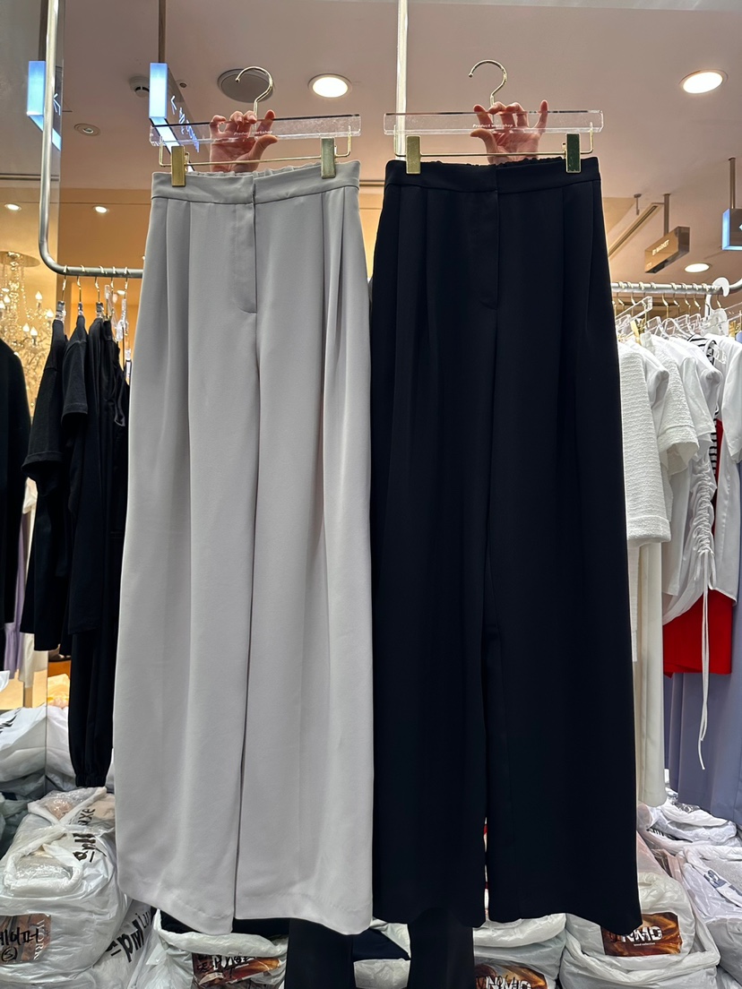 Workshop直郵韓國代購女裝新品真品24春夏職業休閑休閑褲Work_shop休閑褲