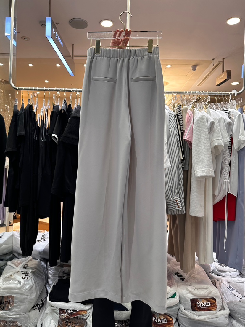 Workshop直郵韓國代購女裝新品真品24春夏職業休閑休閑褲Work_shop休閑褲