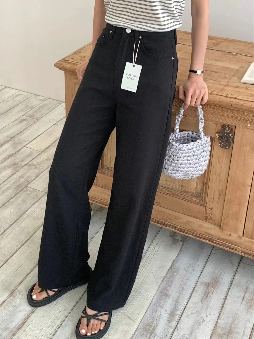 MISSJEAN韓國直郵東大門代購女裝新款職業人氣推薦熱賣牛仔褲MISSJEAN牛仔褲