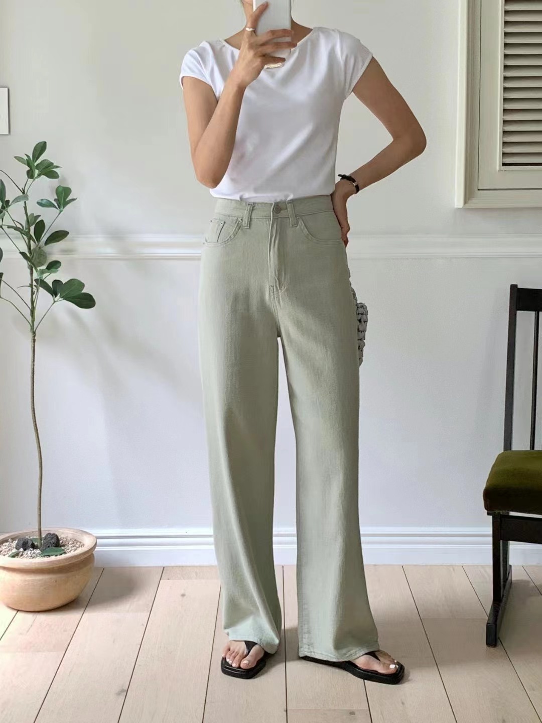 MISSJEAN韓國直郵東大門代購女裝新款職業人氣推薦熱賣牛仔褲MISSJEAN牛仔褲