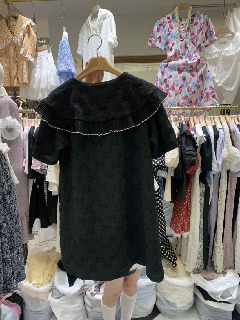 BE&be直郵韓國代購女裝新品熱賣24春夏時尚人氣休閑連衣裙BE&be連衣裙
