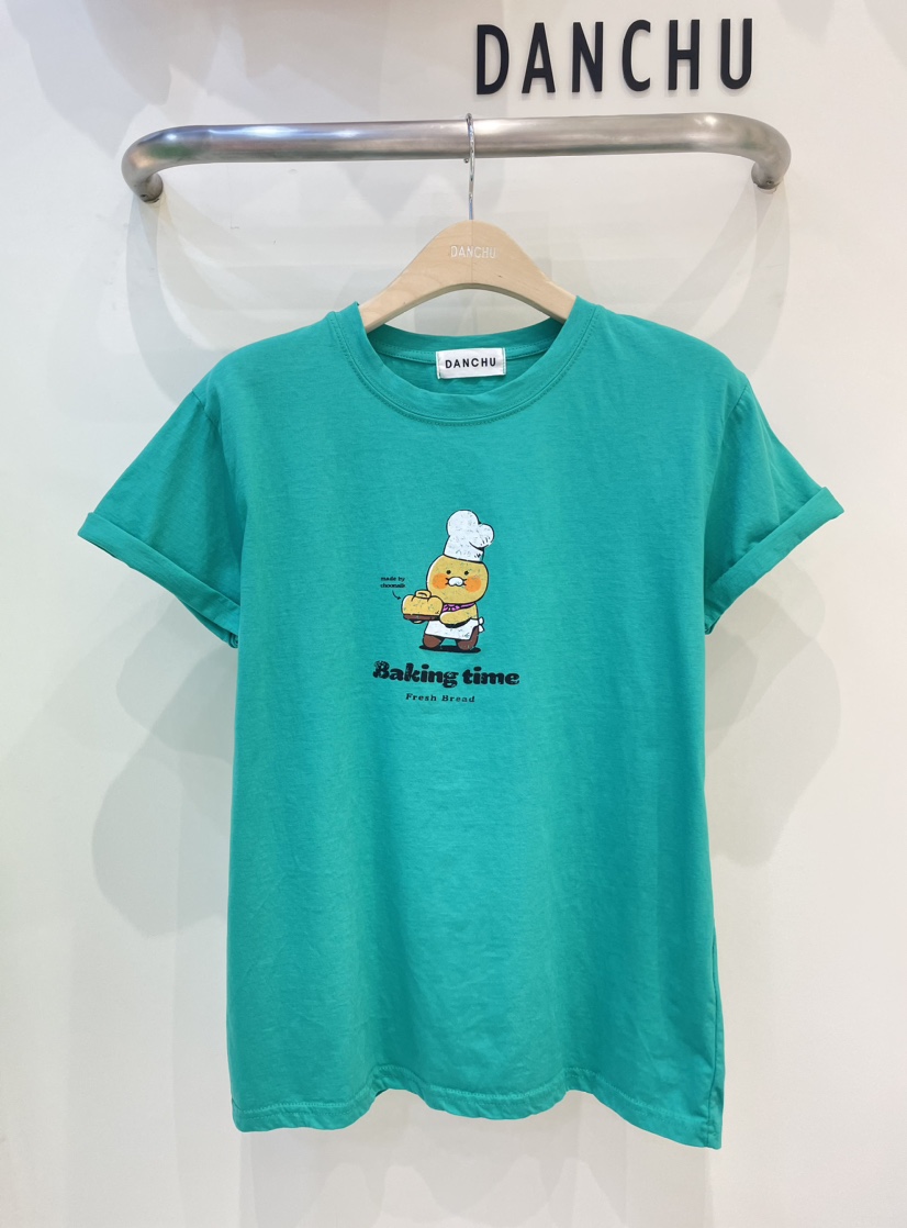 DANCHU韓國直郵東大門代購女裝新品推薦真品時尚24春夏T恤DANCHUT恤圖色2