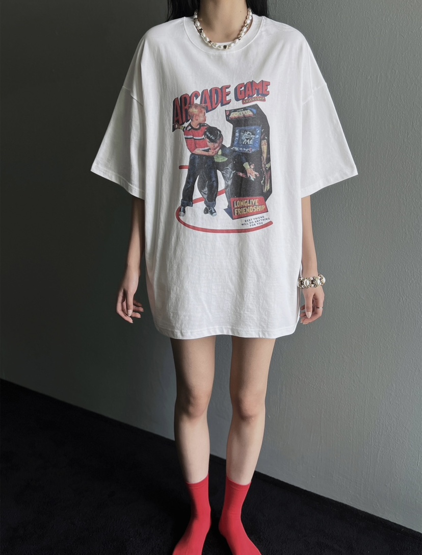 SUNDAY MOOD韓國直郵東大門代購女士新款真品休閑熱賣時尚T恤BOWIET恤圖色2