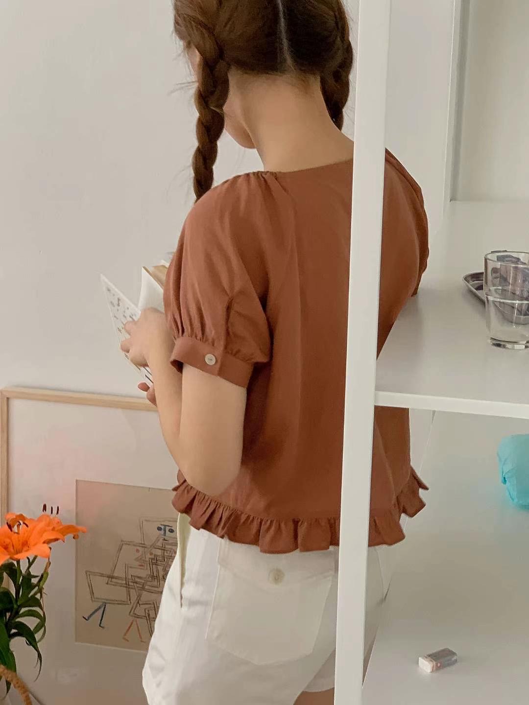 THE LIASOME直郵韓國代購女裝新品職業熱賣時尚襯衫蕾絲衫THE LIASOME襯衫/蕾絲衫