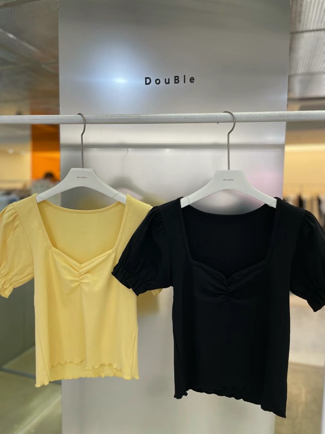 DOUBLE韓國直郵東大門代購女裝新款24秋夏推薦時尚休閑T恤DOUBLET恤圖色1左一色