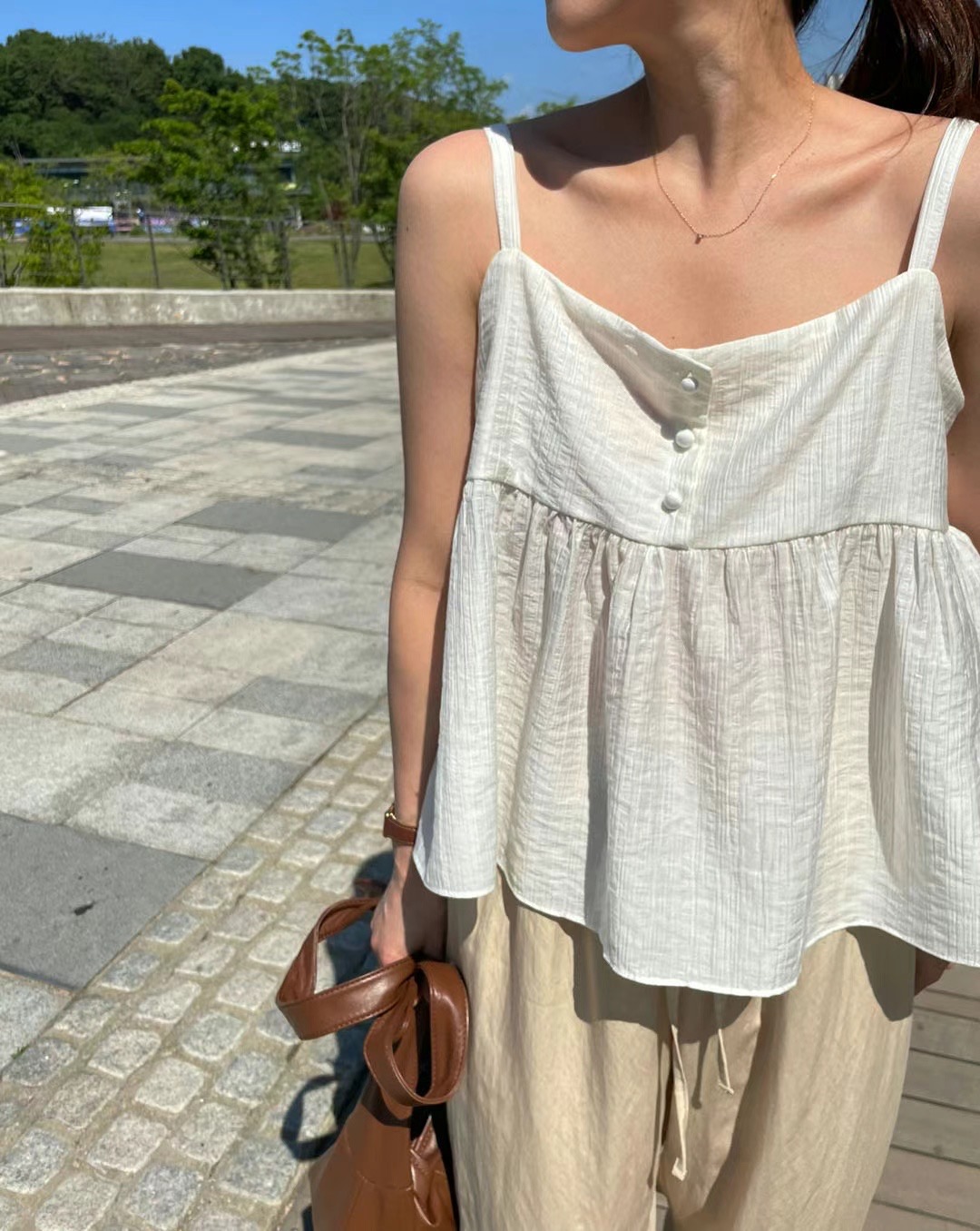 DOVER韓國直郵女士新品24秋夏時尚職業熱賣人氣推薦吊帶背心DOVER吊帶/背心