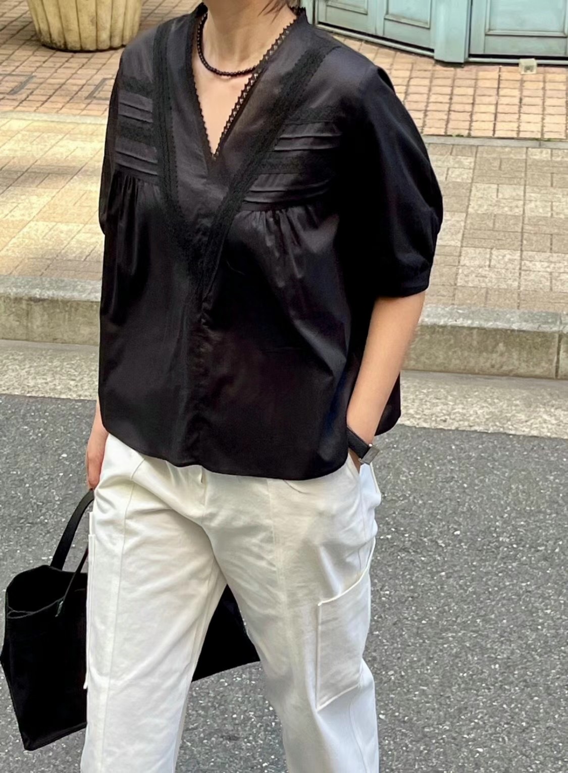 Le vral韓國直郵女裝新款人氣職業推薦24春夏襯衫蕾絲衫Le vral襯衫/蕾絲衫圖色3