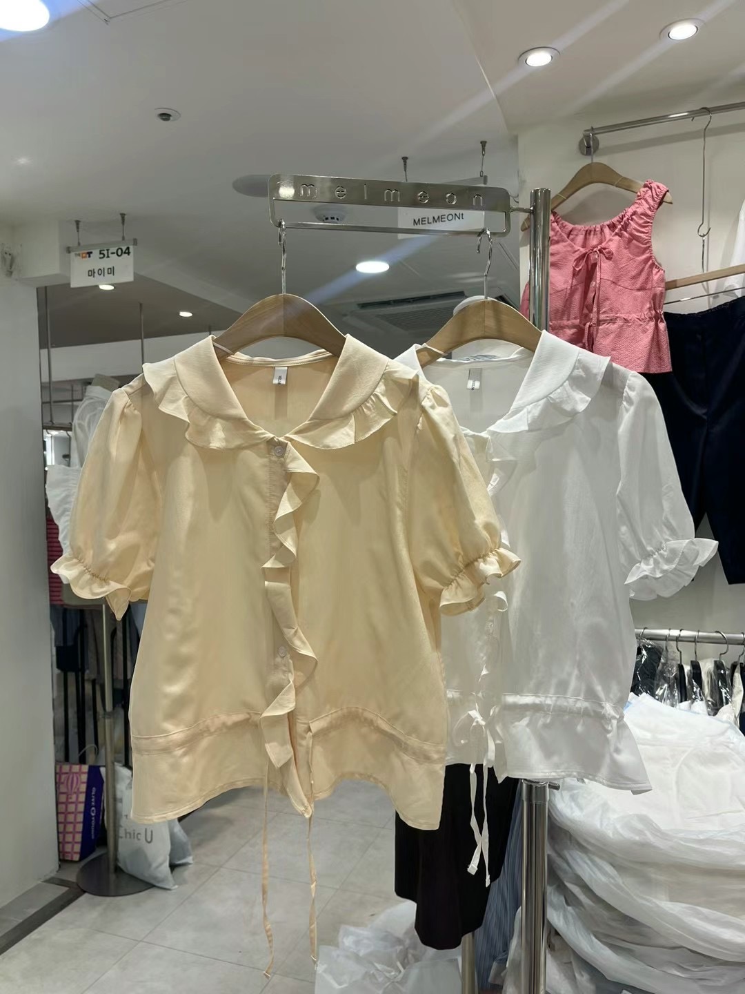 MELMEONT韓國直郵東大門代購女裝新款推薦時尚職業襯衫蕾絲衫MELMEONT襯衫/蕾絲衫