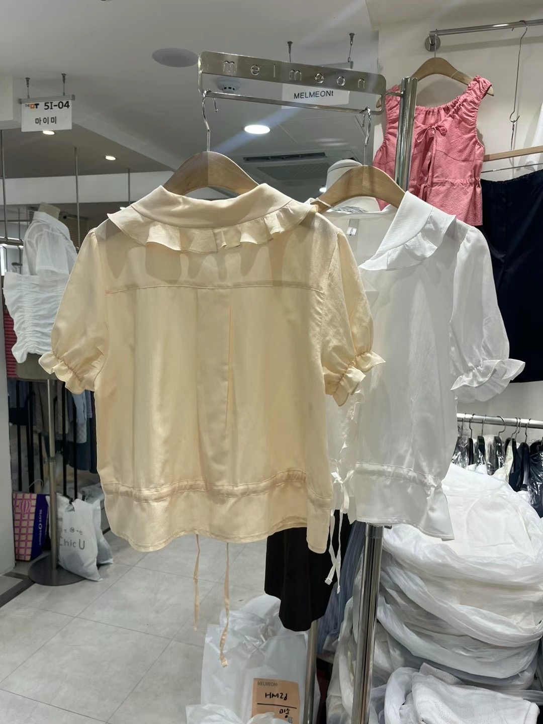 MELMEONT韓國直郵東大門代購女裝新款推薦時尚職業襯衫蕾絲衫MELMEONT襯衫/蕾絲衫