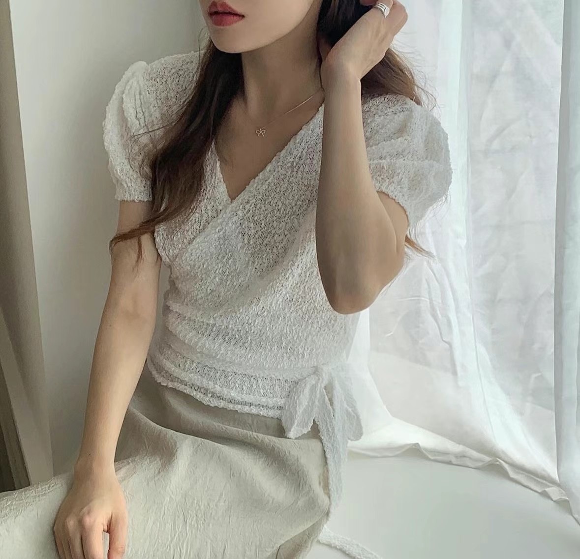 PALPAL韓國直郵東大門實拍女裝新款真品休閑24春夏針織衫PALPAL針織衫圖色3