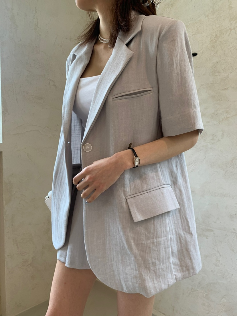 BANI BLUBH韓國直郵女裝新品時尚真品人氣休閑24春夏套裝亞麻BANI BLUSH套裝