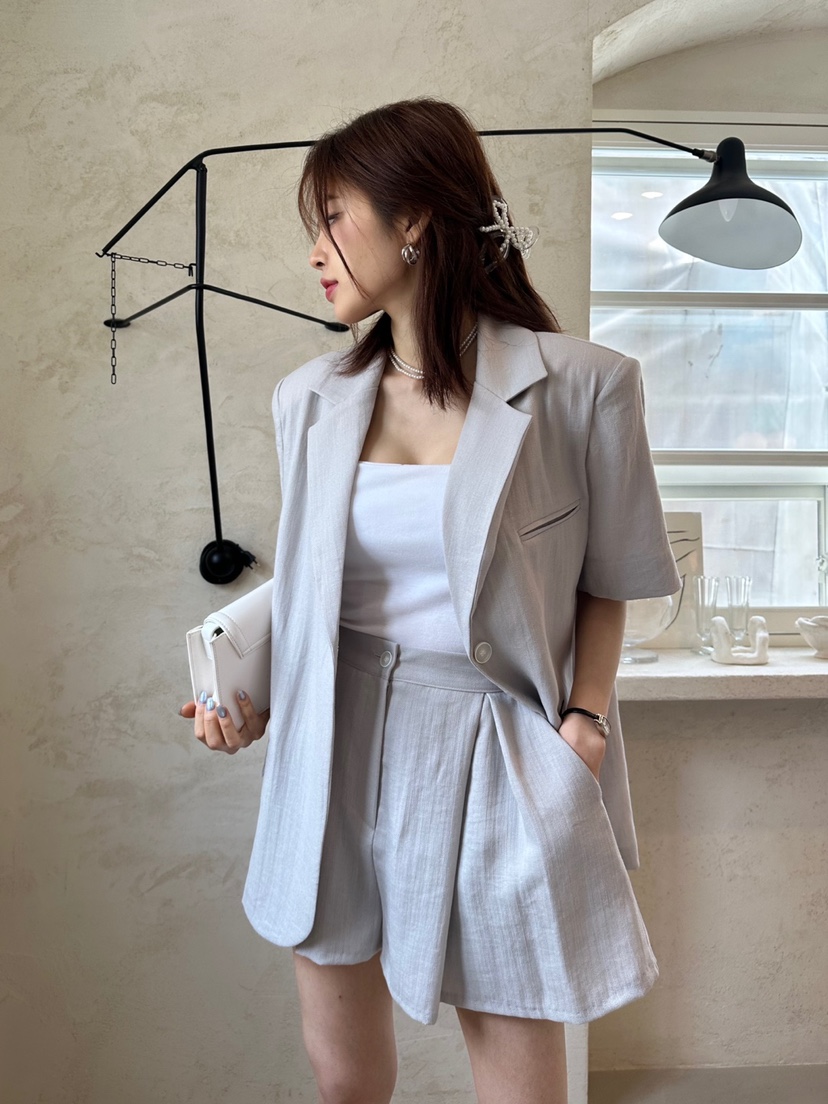 BANI BLUBH直郵韓國代購女裝新品休閑熱賣推薦真品短褲亞麻BANI BLUSH短褲