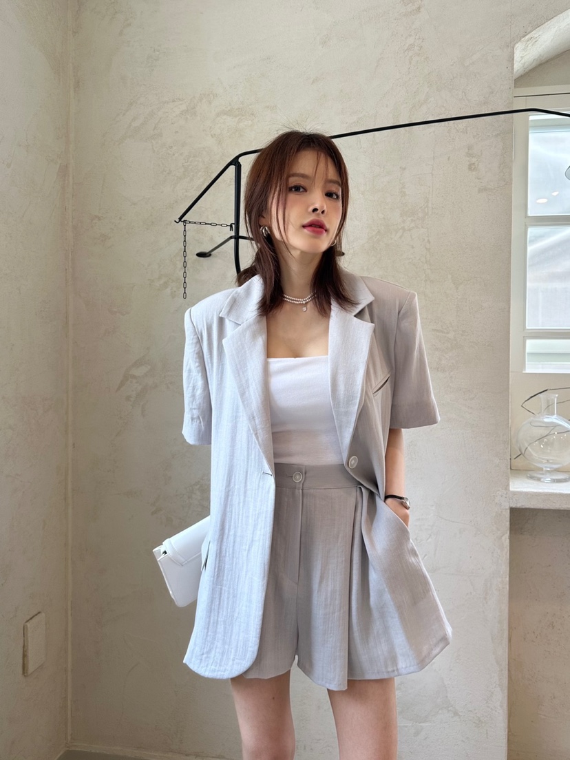 BANI BLUBH直郵韓國代購女裝新品休閑熱賣推薦真品短褲亞麻BANI BLUSH短褲