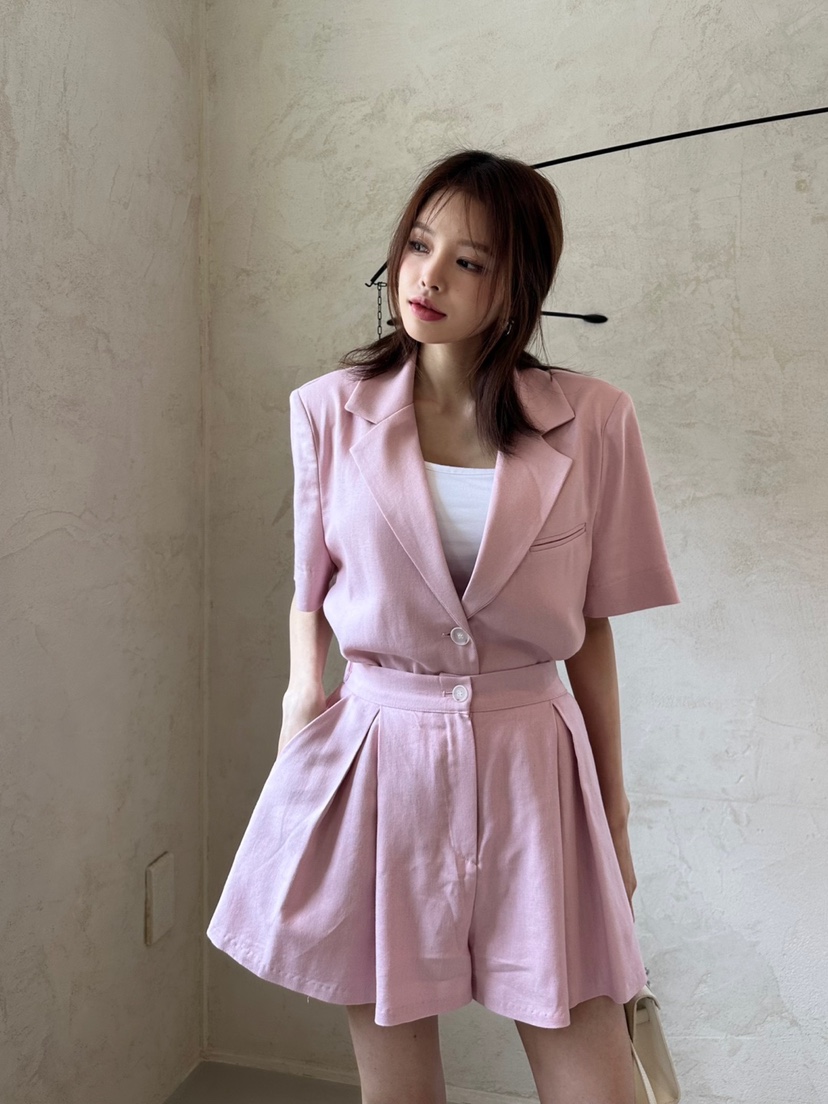 BANI BLUBH直郵韓國代購女裝新品休閑熱賣推薦真品短褲亞麻BANI BLUSH短褲