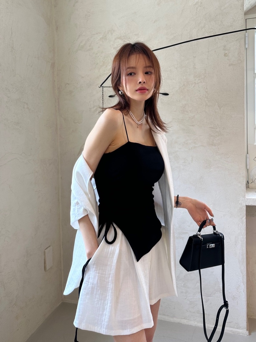 BANI BLUBH直郵韓國代購女裝新品休閑熱賣推薦真品短褲亞麻BANI BLUSH短褲