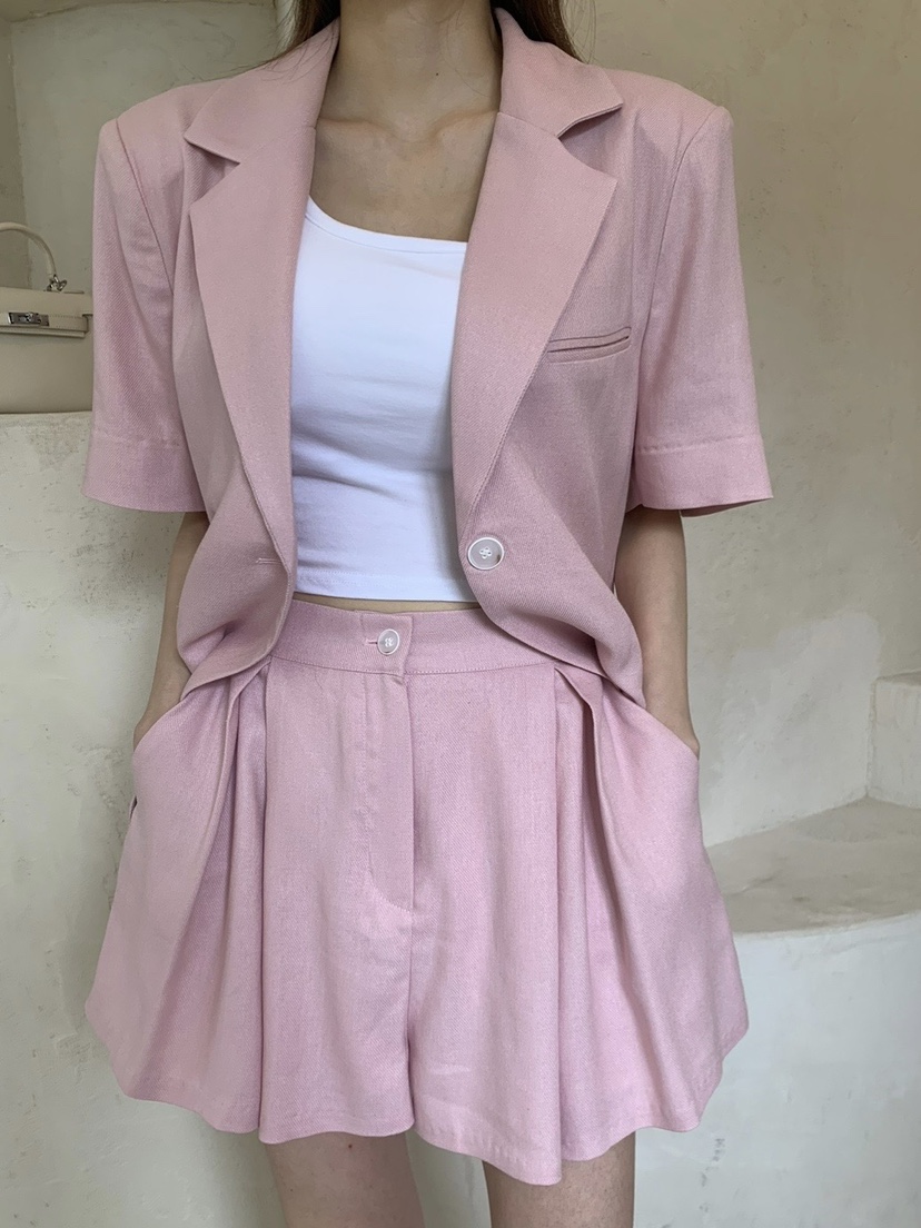 BANI BLUBH直郵韓國代購女裝新品休閑熱賣推薦真品短褲亞麻BANI BLUSH短褲