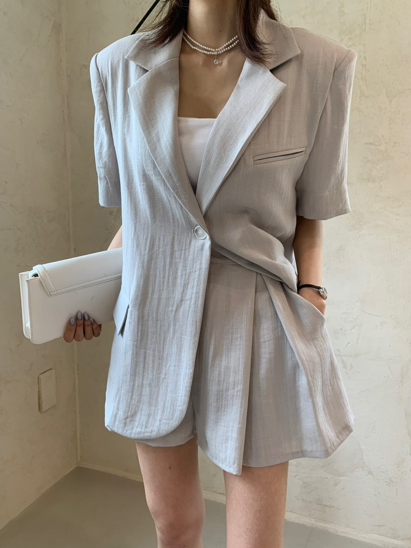BANI BLUBH直郵韓國代購女裝新品休閑熱賣推薦真品短褲亞麻BANI BLUSH短褲