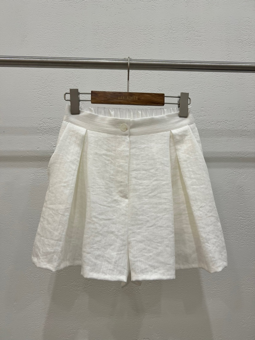 BANI BLUBH直郵韓國代購女裝新品休閑熱賣推薦真品短褲亞麻BANI BLUSH短褲圖色3