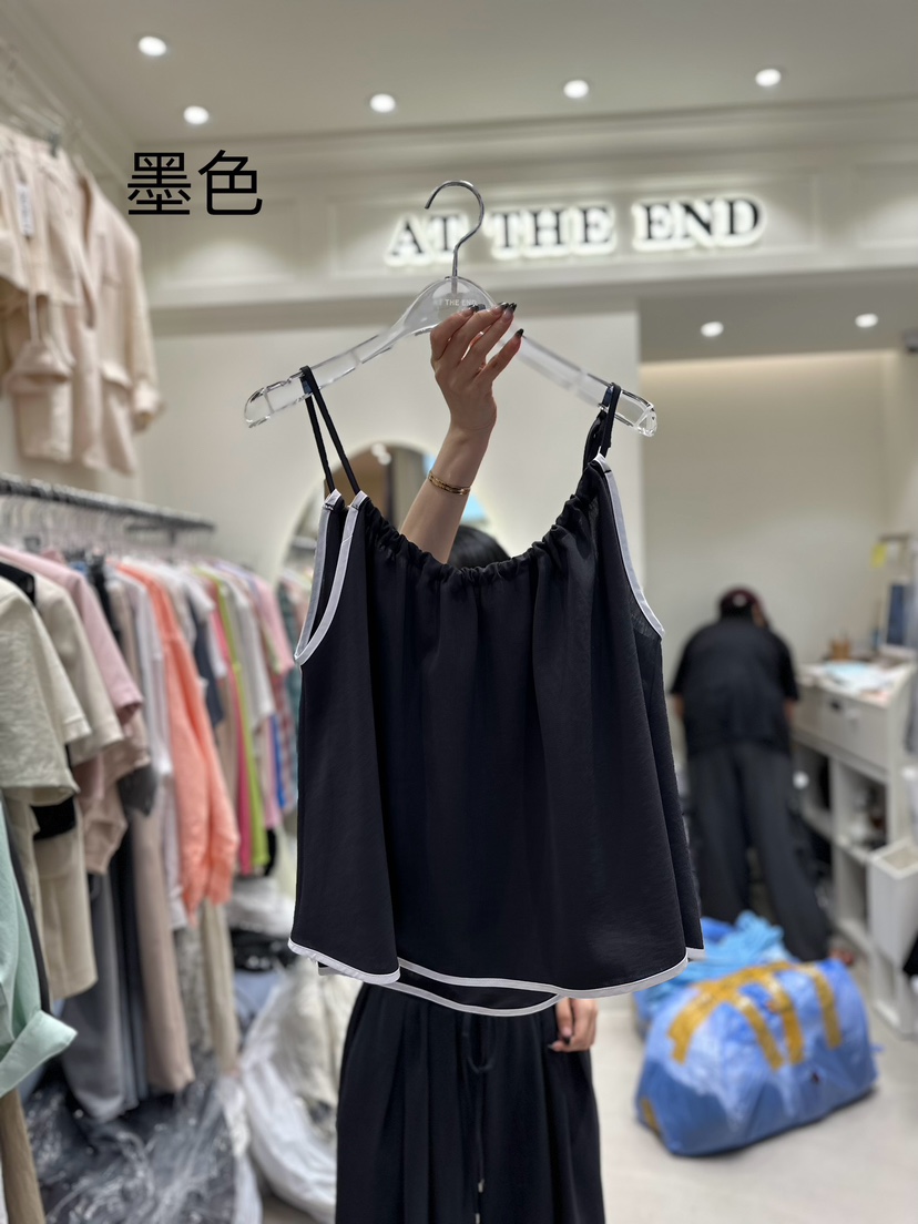 AT THE END韓國直郵女裝新款24春夏熱賣真品職業吊帶背心AT THE END吊帶/背心圖色2