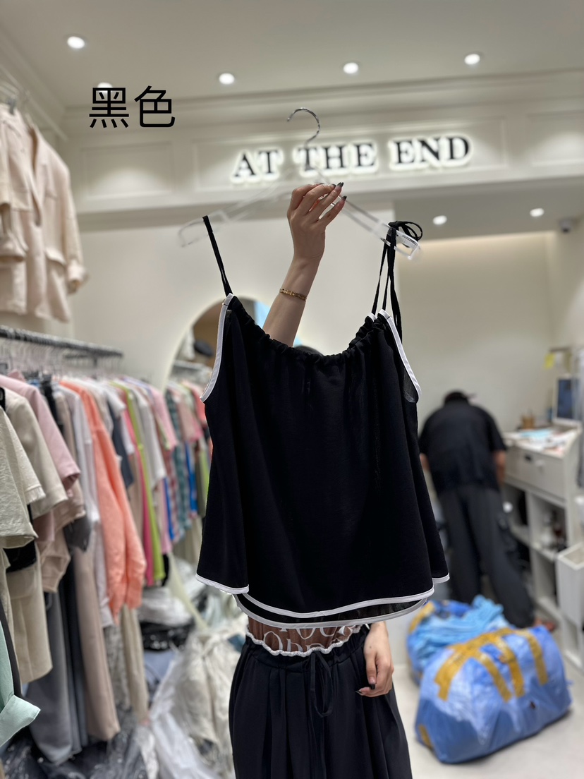 AT THE END韓國直郵女裝新款24春夏熱賣真品職業吊帶背心AT THE END吊帶/背心圖色3